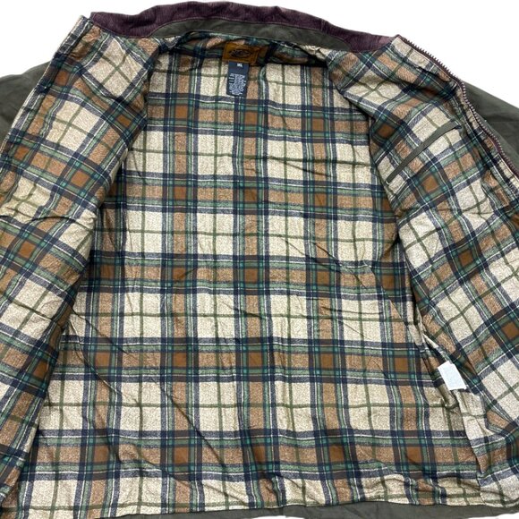 Dickies Green Waxed Cotton Flannel Lined Winter Waterproof Jacket Men's 3XL NEW - Picture 9 of 11